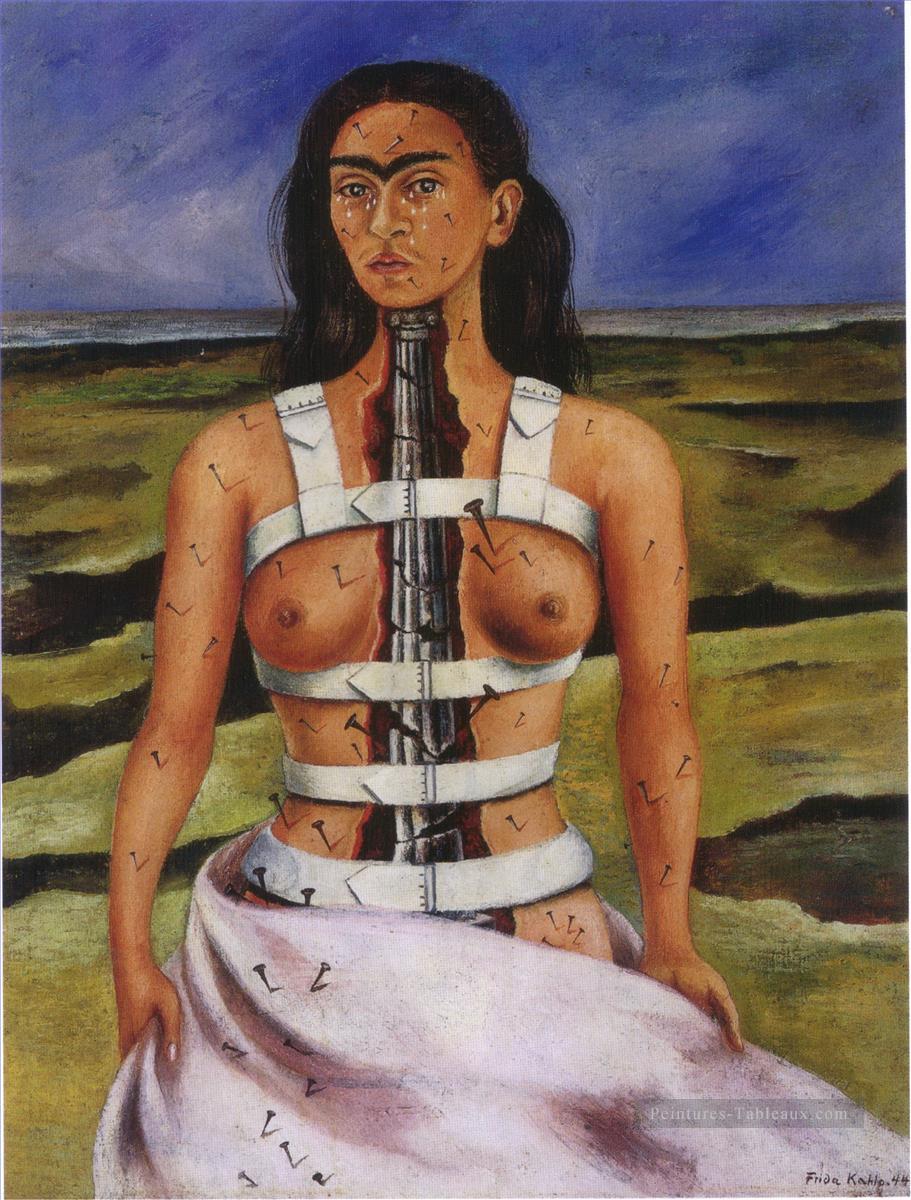Le féminisme brisé de la colonne Frida Kahlo Peintures à l'huile